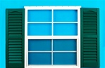 18x27 Window with 9" x 27" Forest Green Shutters
