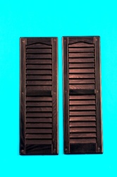 Black Louvered Shutters