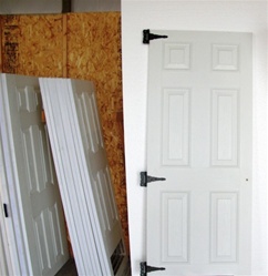 1-30 1/2" x 78" 6 panel fiberglass door   SHIPPING IS FREE