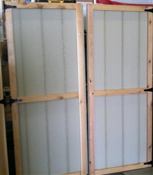 2- Wood Shed Doors II { Standard  Design Cedar Trim)   SHIPPING IS FREE !