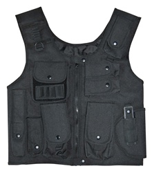 TG106B Black Adjustable Quilted Tactical Vest - 3L-INTL