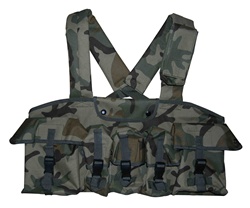 TG115C Woodland Camouflage 7-Pouch Chest Rig - 3L-INTL