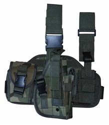 TG221CR Woodland Camouflage Tactical Thigh Holster Right Handed - 3L-INTL