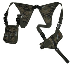 TG235WA Woodland Digital Universal Horizontal Shoulder Holster with Mag Pouches - 3L-INTL