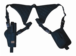 TG255BA Black Universal Vertical Shoulder Holster with Mag Pouches - 3L-INTL