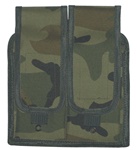 TG302C Woodland Camouflage MOLLE Universal Double Rifle Mag Pouch - 3L-INTL