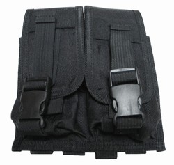 TG305B Black MOLLE Double Rifle Magazine Pouch - 3L-INTL