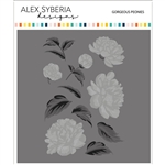 Alex Syberia Designs - Gorgeous Peonies Stencil Set of 6