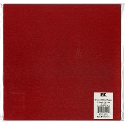 Best Creations - 12x12 Brushed Metal Single Sided Paper Red