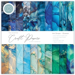 Craft Consortium - Double-Sided Paper Pad 6X6 Ink Drops Ocean 40/Pkg