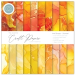 Craft Consortium - Double-Sided Paper Pad 6X6 Ink Drops Sunset 40/Pkg