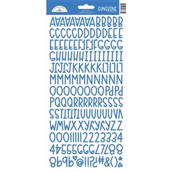 Doodlebug - Sunshine Cardstock Alpha Stickers 6"X13" Blue Jean