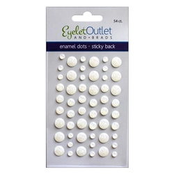 Eyelet Outlet - Enamel Dots Glitter White