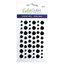 Eyelet Outlet - Enamel Dots Glitter Black