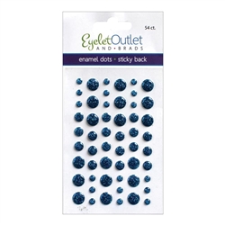 Eyelet Outlet - Enamel Dots Glitter Blue