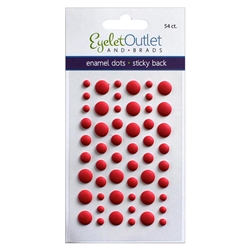 Eyelet Outlet - Enamel Dots Matte Red