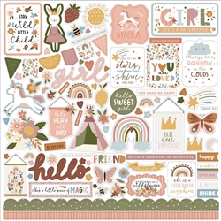 Echo Park - Dream Big Little Girl Cardstock Stickers 12X12 Elements