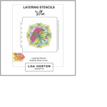 Lisa Horton - Butterfly Rose Frame 6X6 Layering Stencils
