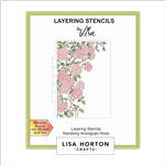 Lisa Horton - Rambling Woodgrain Rose 5x7 Layering Stencils