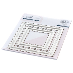 Pinkfresh Studio - Essentials Die Set Stitched Scallop Squares