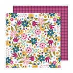 Pink Paislee -    Joyful Notes 12X12 Double-Sided Cardstock Hello Friend