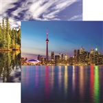 Reminisce - 12X12 Patterned Paper Toronto Skyline