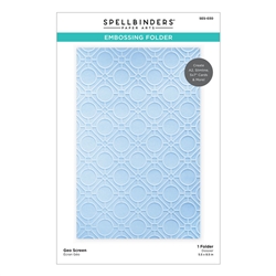 Spellbinders - Embossing Folder 5.5"X8.5" Geo Screen