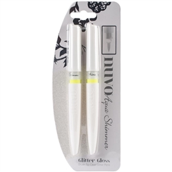 Nuvo - Aqua Shimmer Gloss Pen Glitter 2 pk