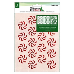 Vicki Boutin - Evergreen & Holly Stencils Peppermint 3/Pkg