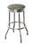 Bar Stool 24" Tall Chrome Finish Retro Style Backless Stool with a Silver Glitter Vinyl Covered Swivel Seat Cushion