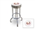 Bar Stool 29" Tall Chrome Finish Retro Style Backless Stool Featuring the St. Louis Cardinals MLB Team Logo Decal on a White Vinyl Covered Swivel Seat Cushion