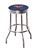 Bar Stool 29" Tall Chrome Finish Retro Style Backless Stool Featuring the New York Mets MLB Team Logo Decal on a Blue Vinyl Covered Swivel Seat Cushion