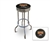 Bar Stool 29" Tall Chrome Finish Retro Style Backless Stool Featuring the Pittsburgh Pirates MLB Team Logo Decal on a Black Vinyl Covered Swivel Seat Cushion