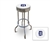 Bar Stool 29" Tall Chrome Finish Retro Style Backless Stool Featuring the Detroit Tigers MLB Team Logo Decal on a White Vinyl Covered Swivel Seat Cushion