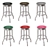 Glock Themed Bar Stool 24" or 29" Retro Style Chrome Stool with Colored Vinyl Swivel Seat Cushion