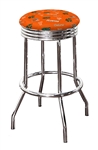 Bar Stool 24" or 29" Tall Featuring a Gators Football Team Logo Fabric Covered Swivel Seat Cushion