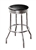 Bar Stools Set of 3 - 24" Tall Chrome Finish Retro Style Backless Stool with an Black Glitter Vinyl Covered Swivel Seat Cushion
