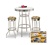 36" Tall Chrome Bar Table & 2 Pittsburgh Steelers NFL Yellow Fabric Seat Barstools
