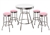 Custom Bar Table Pub Set Barstool Barstools Stool Stools White Vinyl Retro Chrome Hardwood Top Traditional Soda Fountain Style kitchen table set dorm table set dining table set furniture man cave mancave