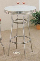 retro chrome finish white table top bar pub apartment table dorm table kitchen table furniture breakfast table man cave mancave