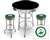 New 3 Piece Bar Table Set Includes 2 Swivel Seat Bar Stools featuring Dino Gas Theme with Green Seat Cushion