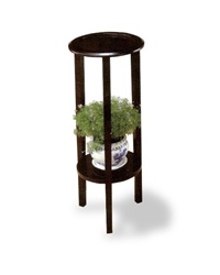 Dark Cappuccino / Espresso Plant Stand Accent Table Shelf decorative table contemporary corner display furniture man cave mancave