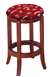 1 - 24" Tall Wood Bar Stool with a Cherry Finish Featuring a Badgers Football Team Logo Fabric Covered Swivel Seat Cushion