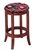 1 - 24" Tall Wood Bar Stool with a Cherry Finish Featuring a Crimson Tide A Football Team Logo Fabric Covered Swivel Seat Cushion