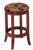 1 - 24" Tall Wood Bar Stool with a Cherry Finish Featuring a Longhorns Football Team Logo Fabric Covered Swivel Seat Cushion