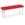 Red Vinyl Cushion White Finish Wooden Country Style Dining Bench