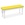 Yellow Vinyl White Wooden Dining Bench