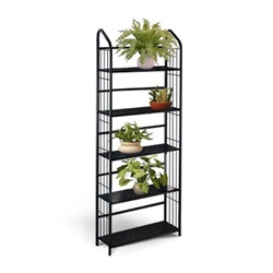 5 Tier Black Metal Shelf Plant Stand wall shelf wallshelf book shelves bookshelves bookcase book case bookcases man cave mancave