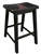 1 - 29" Tall Wood Bar Stool In a Black Finish Featuring the MLB Team Logo Decal of Your Choice