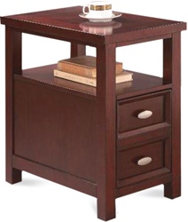NEW Item Chairside Table in Rich Espresso Cappuccino Oversi  Table Living Room wood wooden accent table apartment accent table wood wooden furniture  living room end table side table traditional modern bedroom living room furniture nightstand accent table